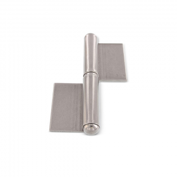 Anschweißscharnier 2-tlg. mit langen Flügeln 115 mm Links Edelstahl-304 (A2)