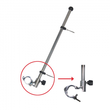 Flaggenstock mit Halter für Reling für Rohr 22 mm Edelstahl-304 (A2)