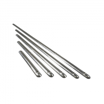 Kratzerstop halbrund und massiv 150 x 13 mm Edelstahl-316 (A4)
