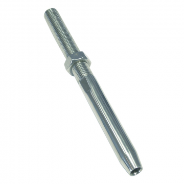 Terminal mit Linksgewinde 4 mm/M6L inkl. Mutter Edelstahl-316 (A4)