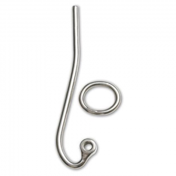 Sliphaken mit Ring 6 x 142 mm Edelstahl-316 (A4)