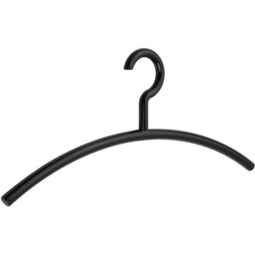 Kleiderbügel 15mm, offene Öse, Kunststoff, schwarz