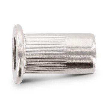 Flako-Einnietmuttern, Rundschaft offen, gerändelt Art. 1025 A4 M8X18,5 (250 Stück)