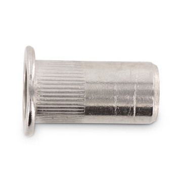 Flako-Einnietmuttern, Rundschaft geschl, gerändelt Art. 1026 A2 M12X33,5 (250 Stück)