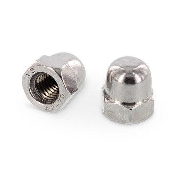 Sechskant-Hutmuttern, hohe Form  DIN 1587 A2-70 M10  SW 17 (100 Stück)