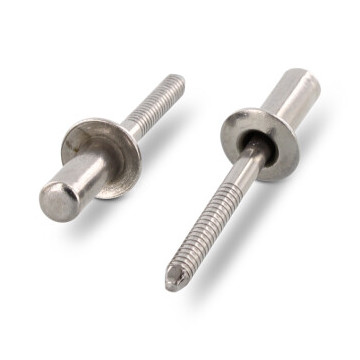 Dichtblindnieten mit Flachkopf, gerillter Nietdorn ISO 16585 A2/SSt 6,4X20 (250 Stück)