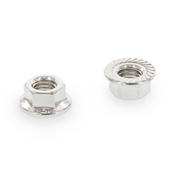 Sechskantmuttern mit Flansch und Sperrverzahnung DIN 6923 A2-70 M8 Gleitmo 625 (100 Stück)