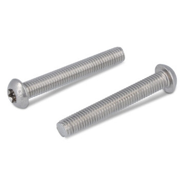 Flachrundkopfschrauben Innensechsrund, Vollgewinde ISO 7380-1 A4-070 M10X80/80 TX50 (50 Stück)