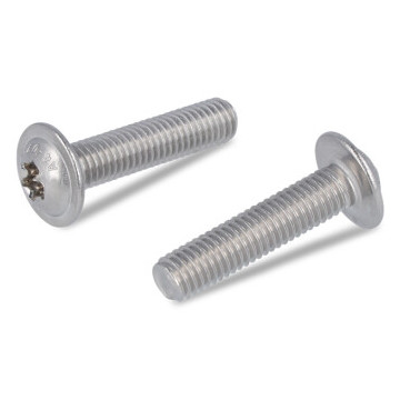 Flachrundkopfschrauben ISR mit Flansch Vollgewinde ISO 7380-2 A4 M3X18/18 TX10 (1000 Stück)