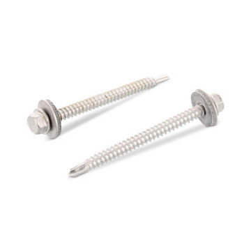 Bohrschrauben mit Sechskantkopf und Bund, Form K DIN 7504 A2 K 5,5X50 DS 16 mm (200 Stück)