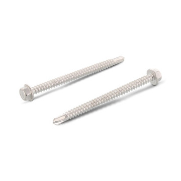 Bohrschrauben mit Sechskantkopf und Bund, Form K DIN 7504 A2 K 6,3X70 (200 Stück)