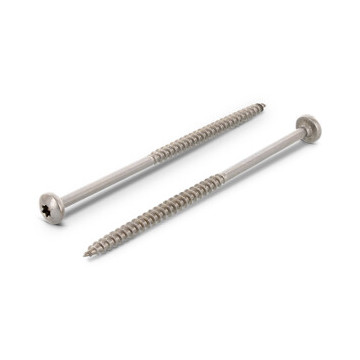 Rundkopf-Holzbauschrauben mit verstärktem Kopf Art. 9045 A2 3,0X35/24 TX10 (500 Stück)