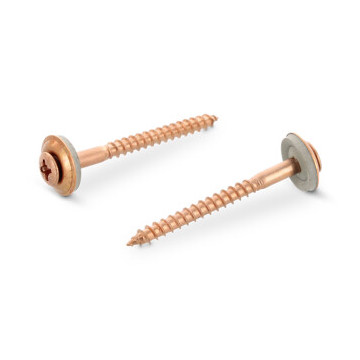 Spenglerschrauben 2tlg. mit Dichtscheibe 15 mm Art. 9067 A2-Cu 4,5X90 Z (200 Stück)