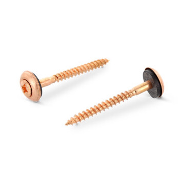 Spenglerschrauben 3tlg. mit Dichtscheibe 15 mm Art. 9067 A2-Cu 4,5X30 Z (200 Stück)