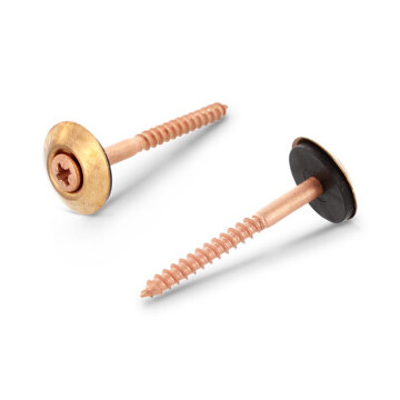 Spenglerschrauben 3tlg. mit Dichtscheibe 20 mm Art. 9068 A2-Cu 4,5X100 Z (100 Stück) Spenglerschrauben 3tlg. mit Dichtscheibe 20 mm Art. 9068 A2-Cu 4,5X100 Z (100 Stück)