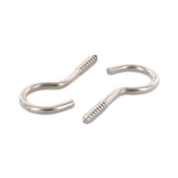 Gebogene Schraubhaken mit Holzgewinde Art. 9080 A2 4,4X65 (100 Stück)