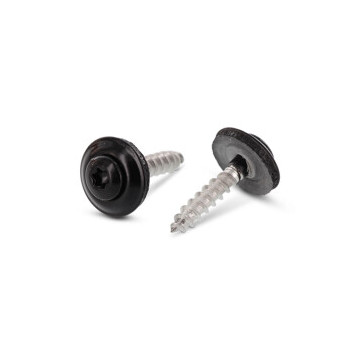 Spenglerschrauben 2tlg. mit DS 15 mm Tiefschwarz Art. 9087 A2 4,5X25 TX20 - RAL 9005 (200 Stück)