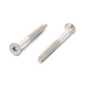 Seko-Holzbauschrauben mit Fräsrippen, Schneidkerbe Art. 9147 A2 4,0X40/24 TX20 CUT (200 Stück)