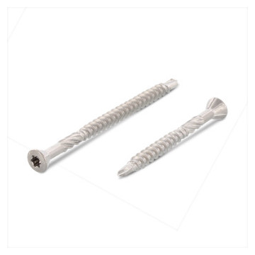 Ziko-Holzbauschrauben mit Bohrspitze, Schälrippen Art. 9241 1.4006 4,0X70/42 TX15 (200 Stück)