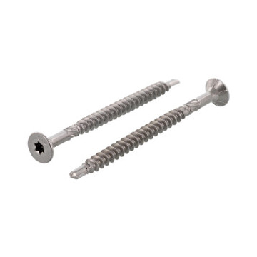 Seko-Holzbauschrauben mit Bohrspitze, Schälrippen Art. 9246  1.4006  6,0X140/70 TX25 (100 Stück)