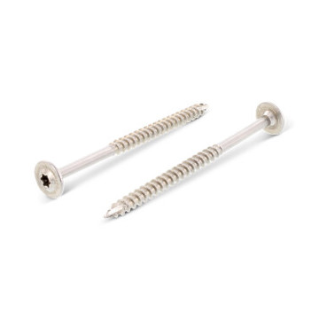 Tellerkopf-Holzbauschrauben mit Schneidkerbe Art. 9250 A2 5,0X120/70 TX25 (100 Stück)