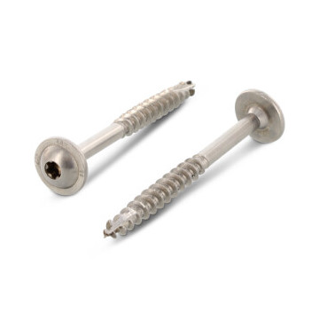 Tellerkopf-Holzbauschrauben mit Schneidkerbe Art. 9250 A4 6,0X140/70 TX25 (100 Stück)