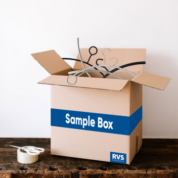 Sample Box kledinghangers Edelstahl-304