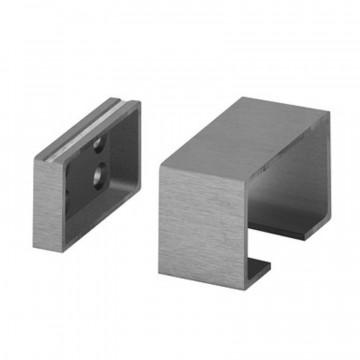 Wandflansch für Aluminium-U-Profilrohr 65 x 40 mm, Aluminium, Edelstahl