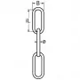 Rundstahlkette langgliedrig ähnl. DIN 5685-C 2 mm pro Meter Edelstahl-304 (A2)