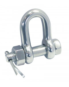 Rundsch&auml;kel mit Mutter und Splint Bolzen 6,4 mm B&uuml;gel 5 mm Edelstahl-316 (A4)