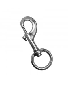 Wirbelkarabiner mit rundem Auge 120 mm Edelstahl-316 (A4)
