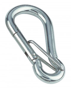 Karabinerhaken mit Sicherheitsverschluss 8 x 80 mm Edelstahl-316 (A4)