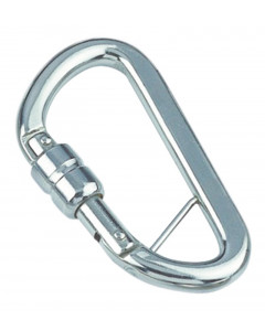 Karabinerhaken mit Springverschluss und Steg 8 x 80 mm Edelstahl-316 (A4)