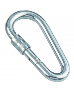 Karabinerhaken Birnenform mit Sicherheitsmutter 8 x 80 mm Edelstahl-316 (A4)