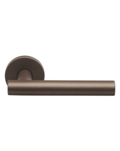 Deurkruk paar BASICS LB7-19 deurkruk EN1906 klasse 3 geveerd op rozet mat zwart RVS-304