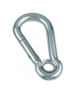Karabinerhaken mit Kausche 4 x 40 mm Edelstahl-316 (A4)