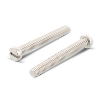 50 Zylinderschrauben M10x12 Mm - Schlitz - Edelstahl A2